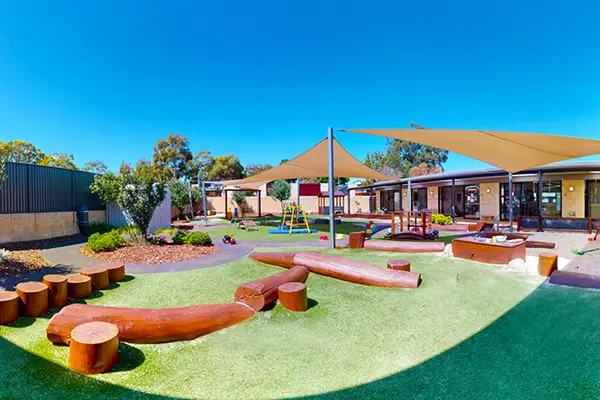 Outdoor playground at Busy Bees Early Learning located at Baldivis