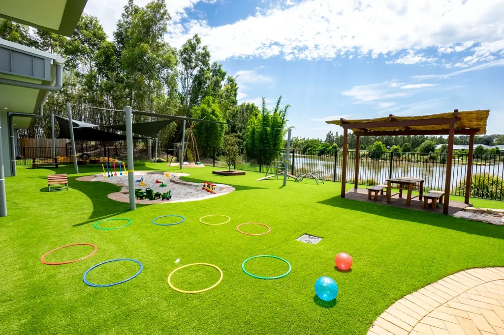 Large outdoor playground at Rutherford childcare