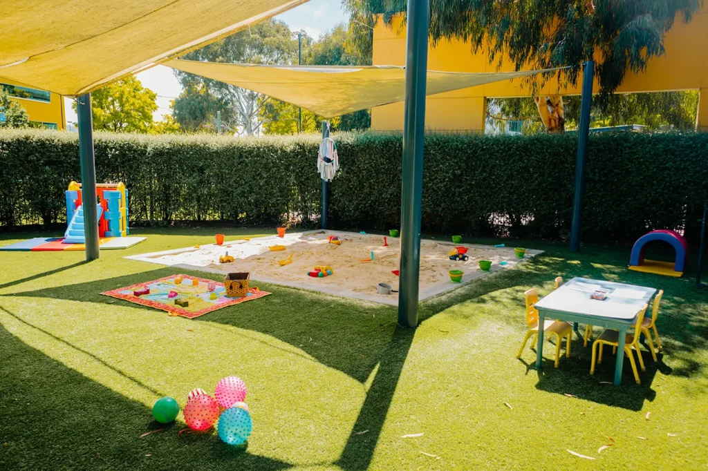 Sandpit at Busy Bees childcare in Canberra