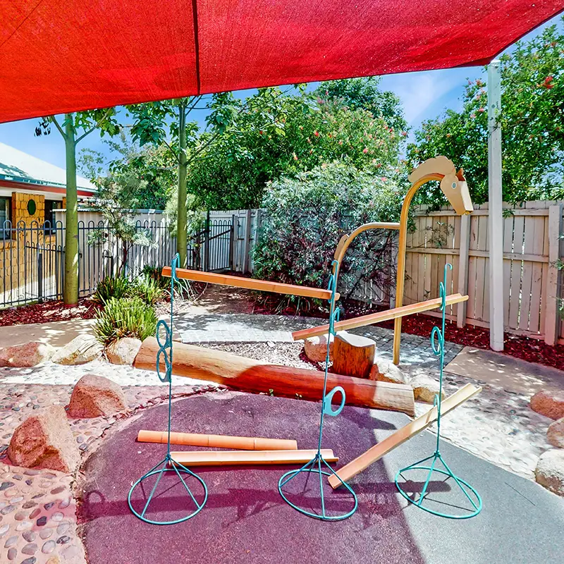 Toys in playground at Warner kindy