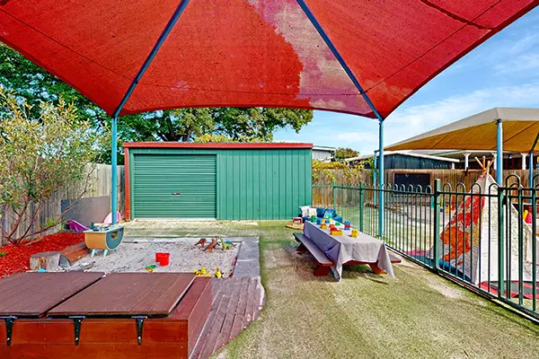 Sandpit at Warwick day care centre