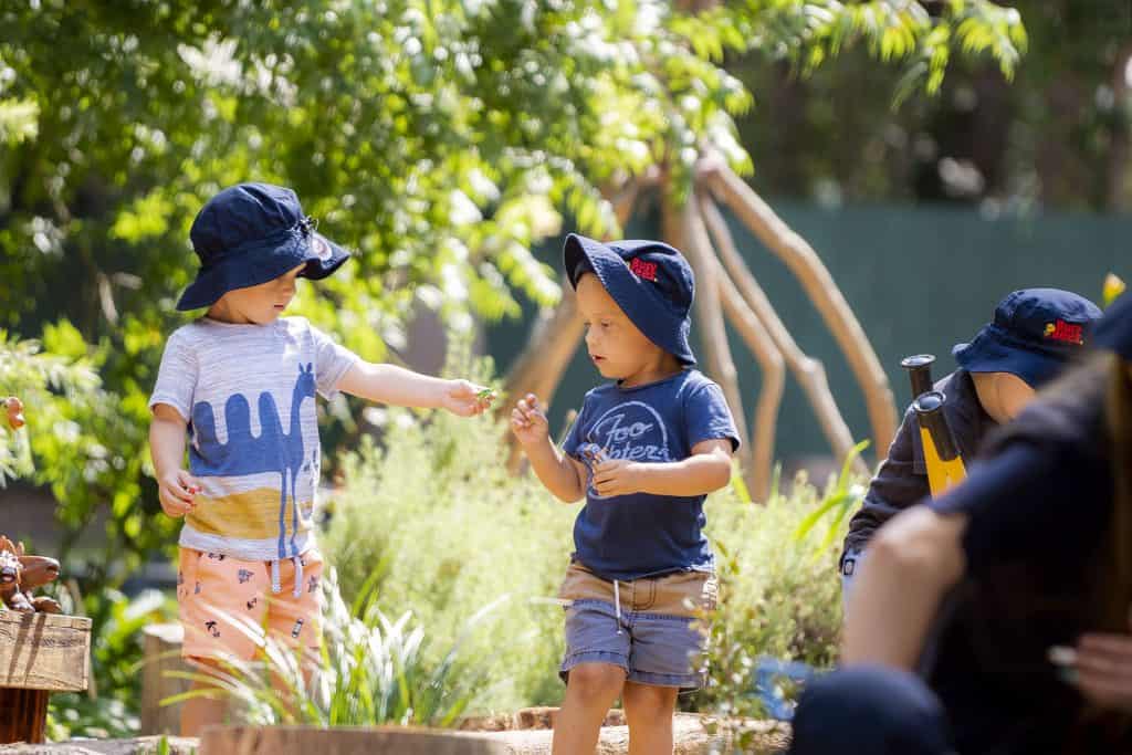 childcare children in garden