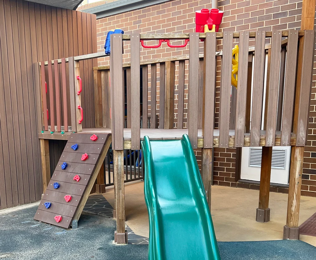 Fort with slide at Gungahlin childcare centre