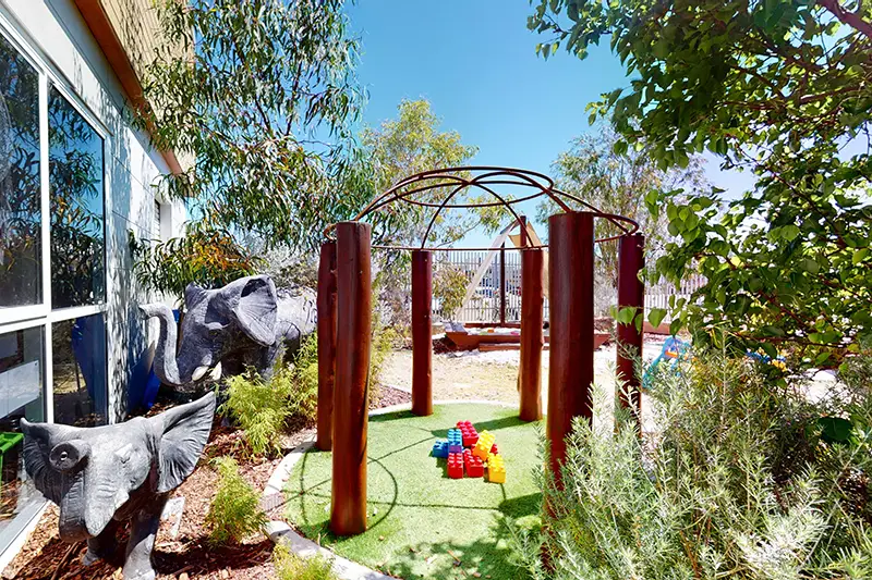 Archway and elephant sculptures at Baldivis daycare