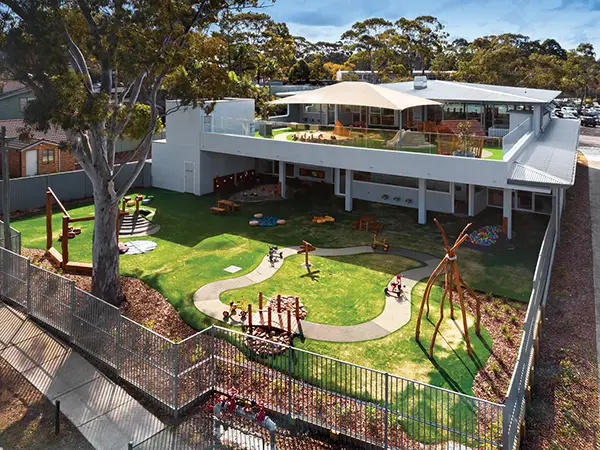 Outside drone view of Busy Bees Early Learning at Killarney Heights