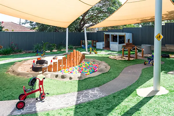 Outdoor playground at Busy Bees Early Learning located at Panania