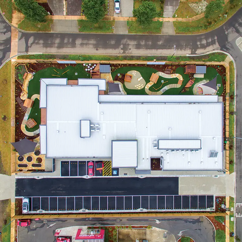 Ariel view of Busy Bees child care at Williams Landing