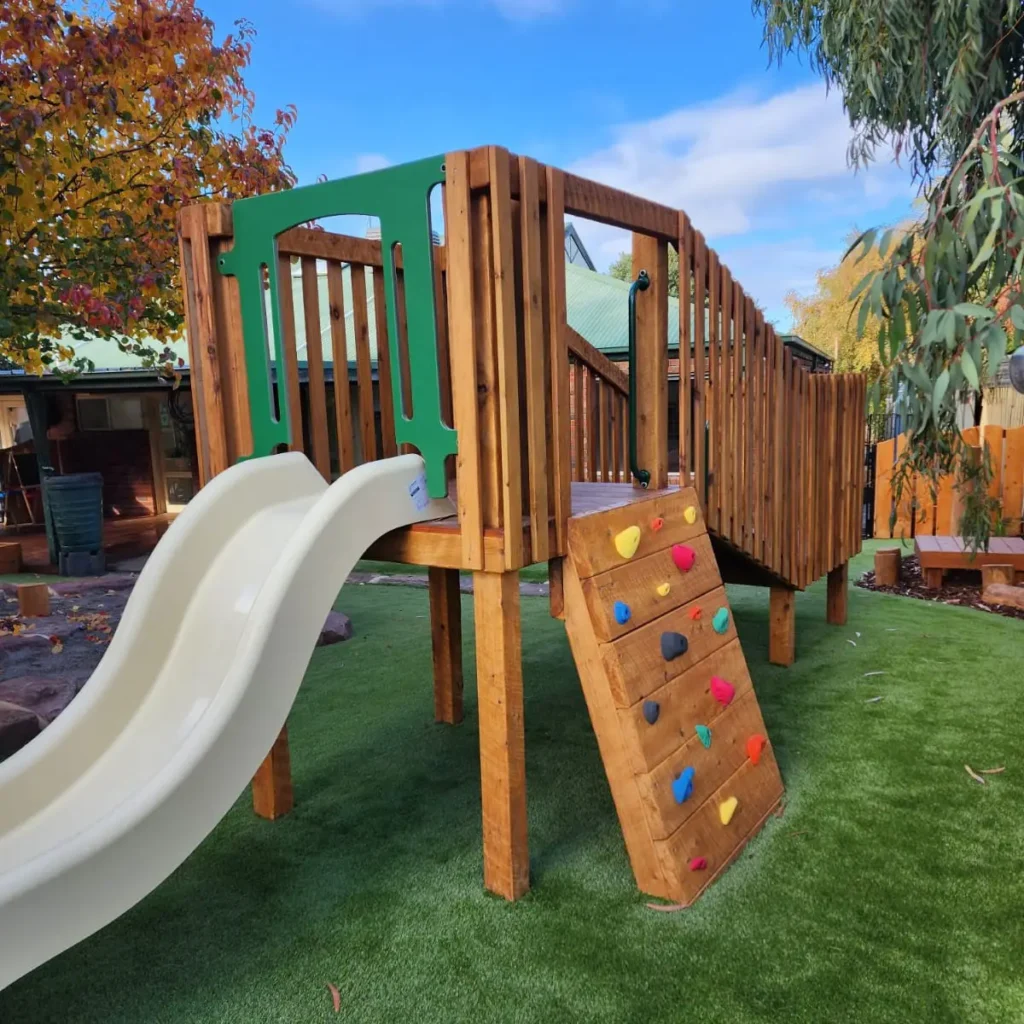 Playground equipment at Epping daycare centre