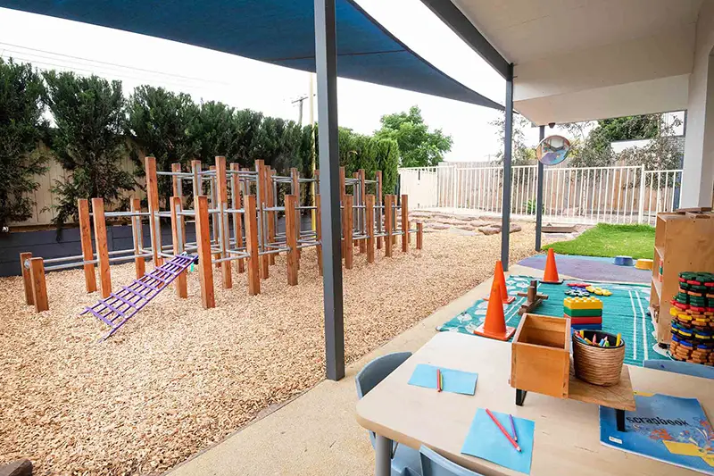playground with climbing frame