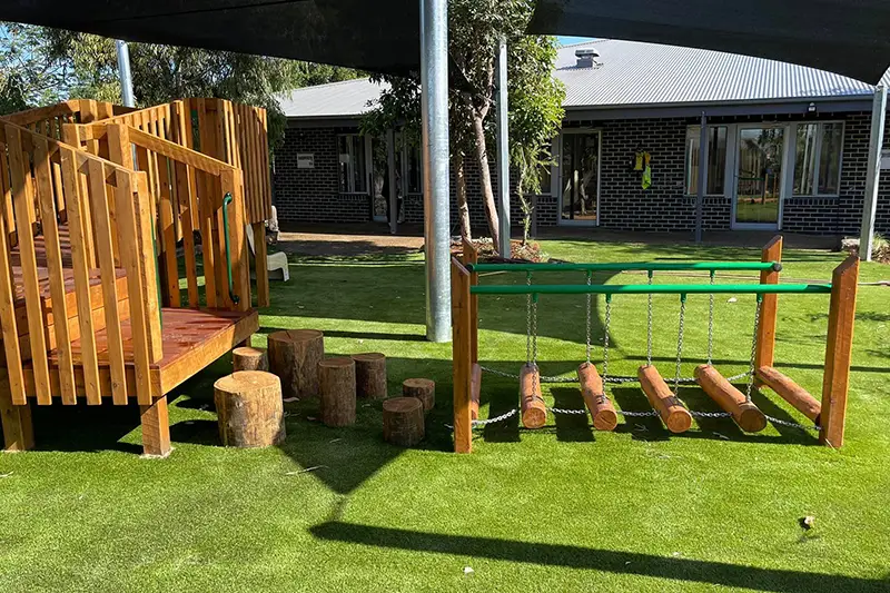 Balancing playground equipment at Narre Warren childcare