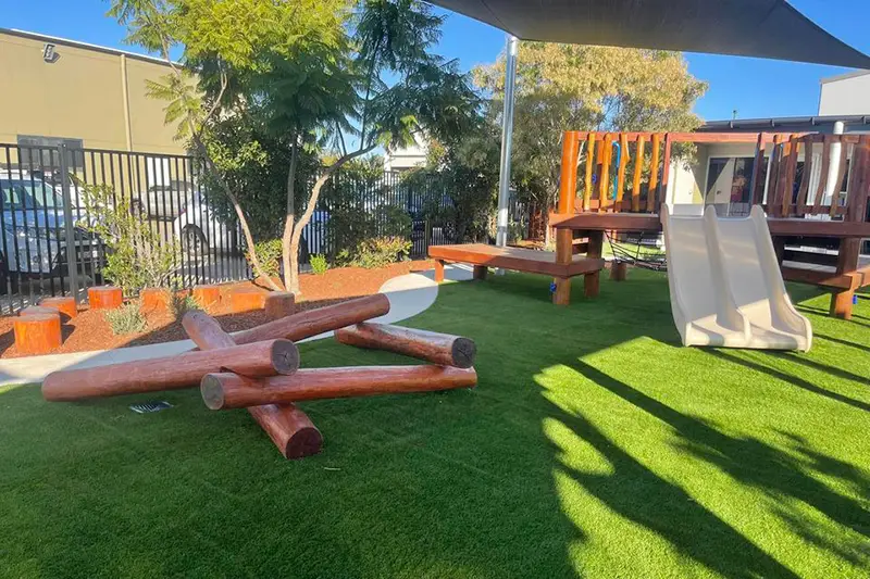 Outdoor playground at Busy Bees Early Learning located in Tamworth