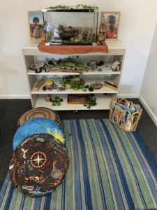 Aboriginal toys in playroom