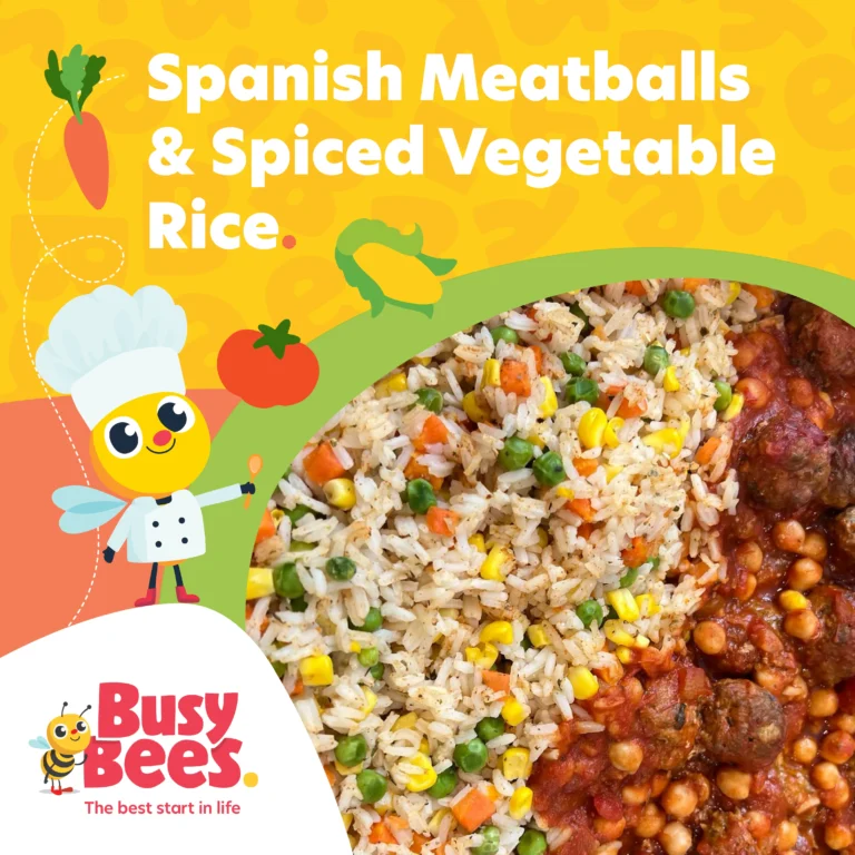 Spanish meatballs and spiced vegetables rice recipe