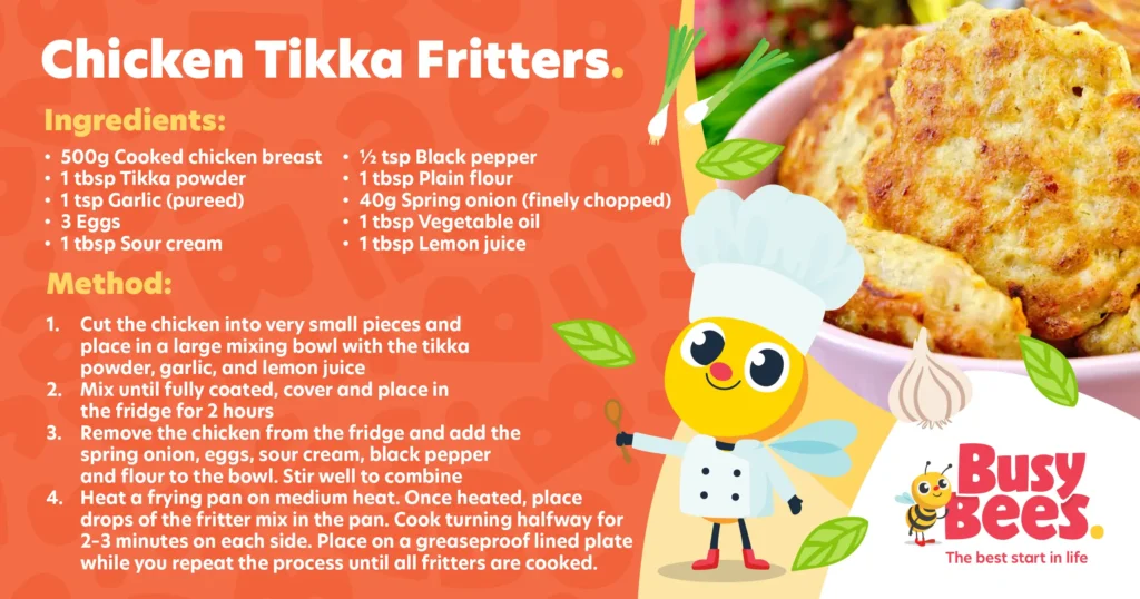 Chicken Tikka Fritters recipe