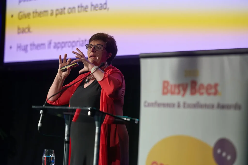 Maggie Dent speaking at Busy Bees Conference