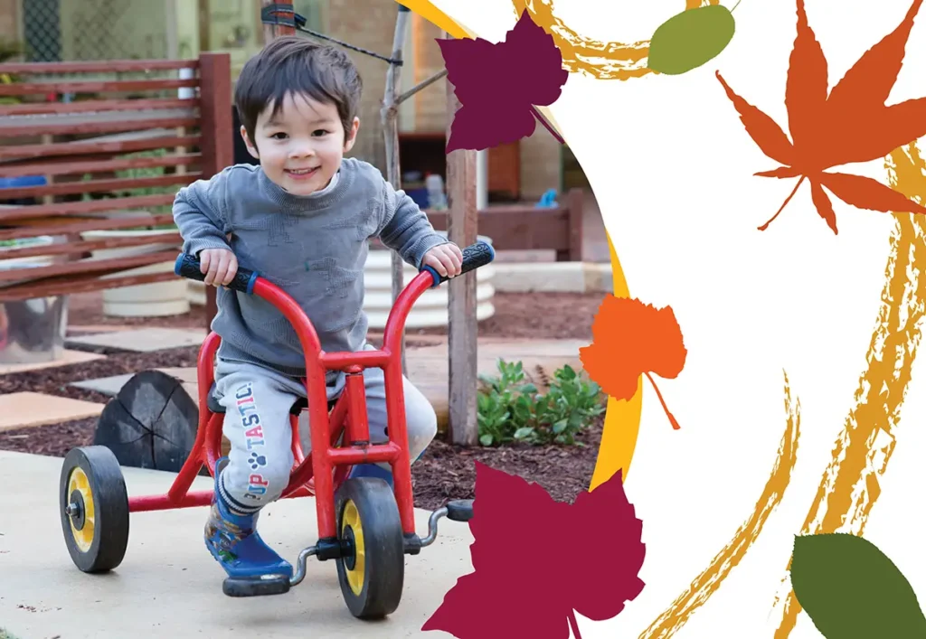 Child riding a bike