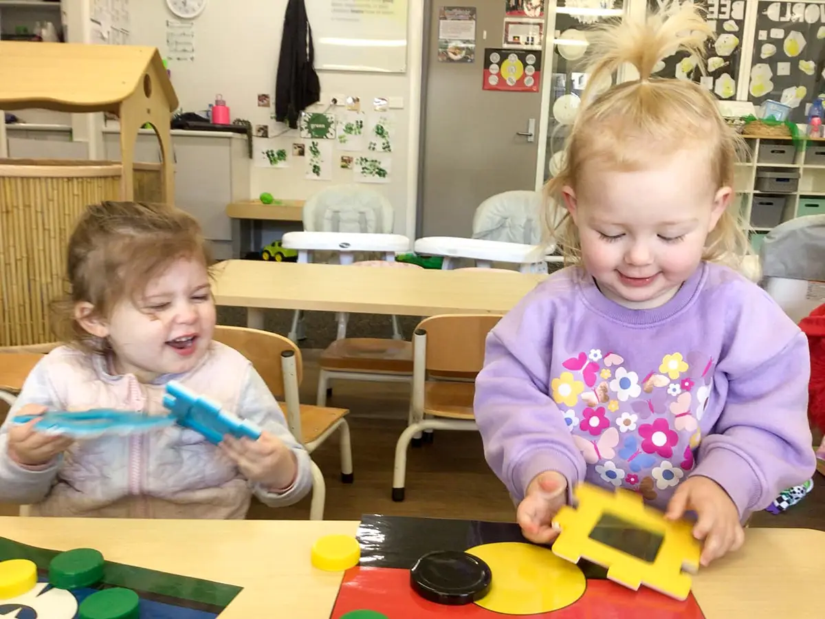 Preschool girls at Busy Bees at Cameron Park participating in reconciliation activities