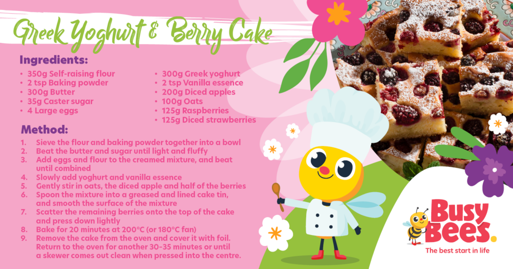 Greek yogurt and berry cake recipe