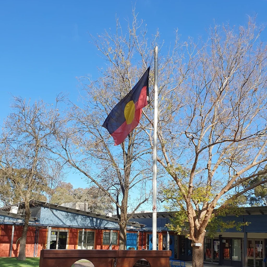 Aboriginal flag flying at Mawson child care centre