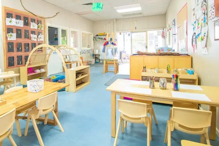 Activity tables in kindy room at Busy Bees at Smithfield Plains