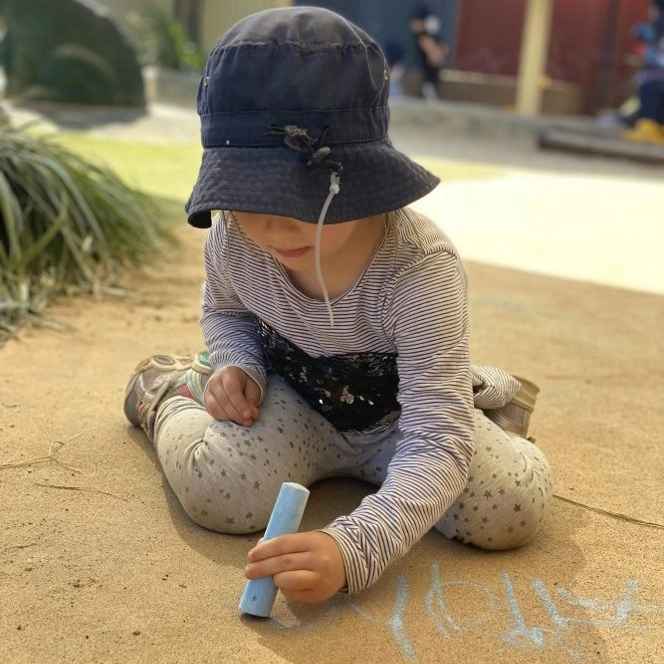 Preschool child drawing