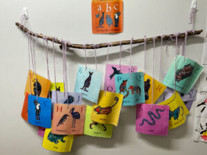 Hanging art at Busy Bees on Furlong Rd