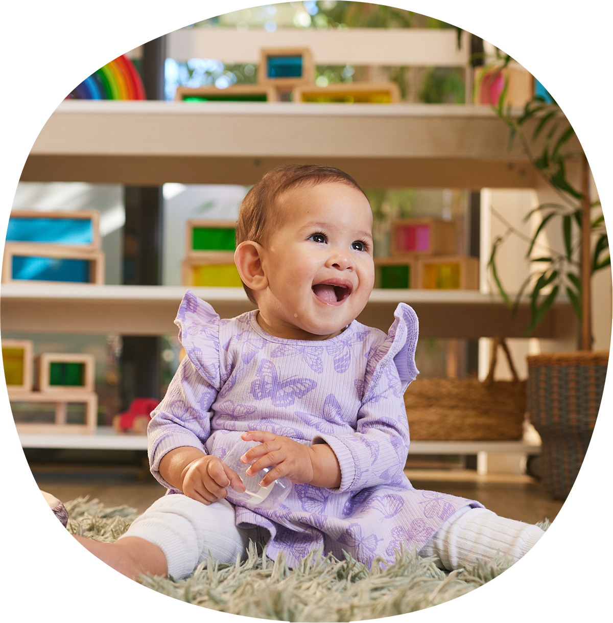 Baby girl smiling