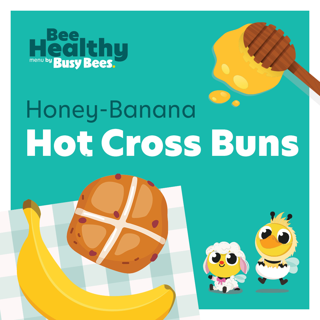 Honey Banana Hot cross Buns